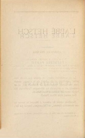 L' abbé Hetsch par l‛auteur des Derniers Jours de Monseigneur Dupanloup avec introduction de Monseigneur Perraud