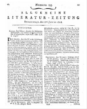 Annalen der Oekonomie, Kameralistik und anderer dahin einschlagenden Wissenschaften. - Leipzig : Böhme H. 1. - 1787