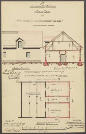 Käß, Friedrich, Lederfabrikant Scheunenanbau