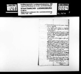 Auskünfte des Kameralverwalters Müller aus Gaildorf auf offene Fragen zur OAB
