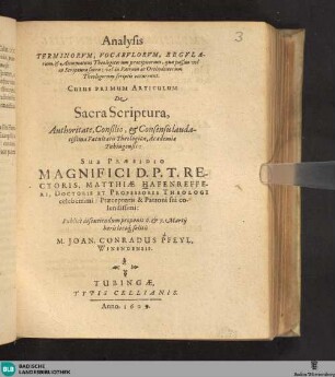 Analysis terminorum, vocabulorum, regularum et axiomatum theologicorum praecipuorum, quae passim vel in scriptura sacra vel in patrum ac orthodoxorum theologorum scriptis occurrunt