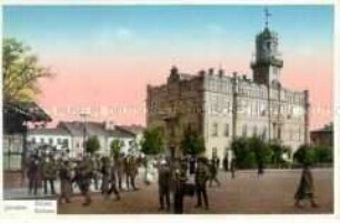 Ansicht des Rathauses in der polnischen Stadt Jaroslaw (1914 unter russischer Oberhoheit)