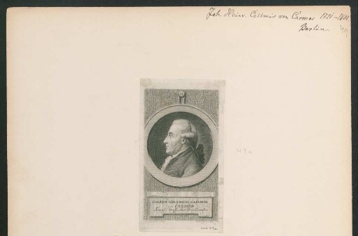 [Bildnis Johann Heinrich Casimir von Carmer]