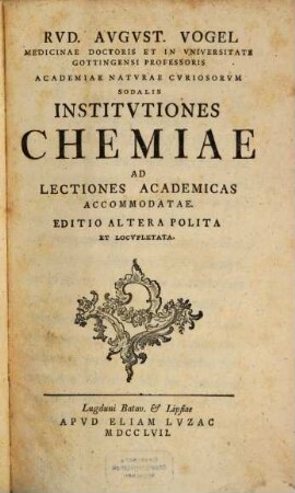 Institutiones chemicae