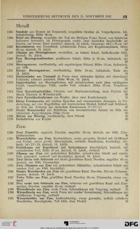 Metall (Nr. 1365-1379)