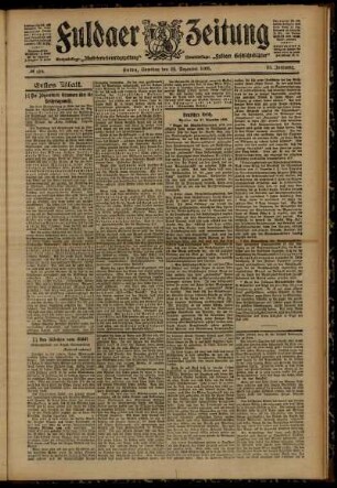 Erste Ausgabe vom Samstag, den 22. Dezember 1906.