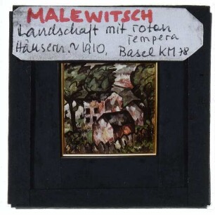 Malewitsch, Landschaft mit roten Häusern