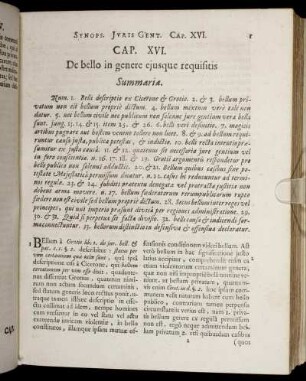 Cap. XVI. De bello in genere ejusque requisitis.