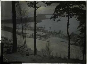 Langenhennersdorf, Oberdorf : Langenhennersdorf. Ortsansicht. Winteraufnahme