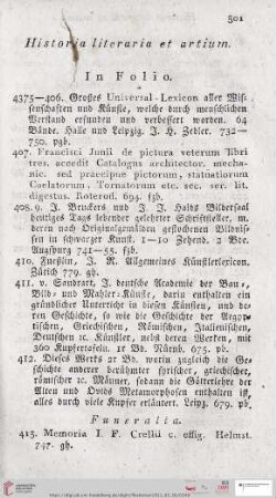 Historia literaria et artium (Nr. 4375 - 4918