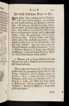429-451, Die sonst verkehrte Regel de Tri.