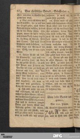 Vom Lobe Gottes insgemein.