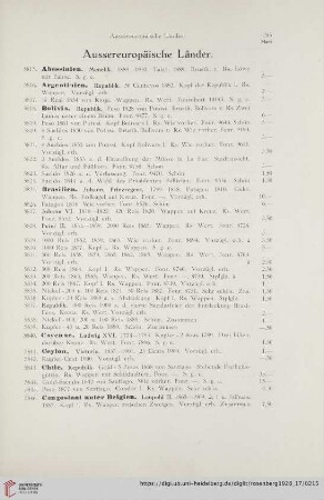 Aussereuropäische Länder (Nr.5815-5974)