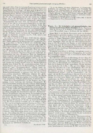 186-187 [Rezension] Wagner, Max, Die lexikalischen und grammatikalischen Aramaismen im alttestamentlichen Hebräisch