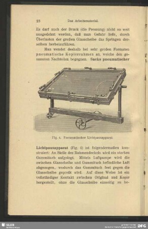 Sacks pneumatischer Lichtpausapparat