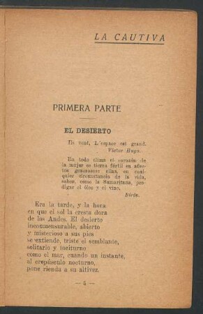 Primera parte - El desierto