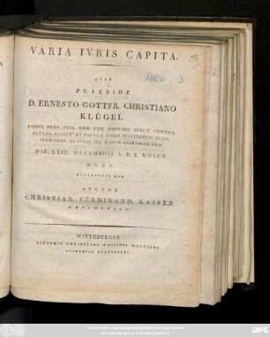 Varia Ivris Capita