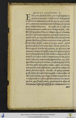 Aldus lectori s.