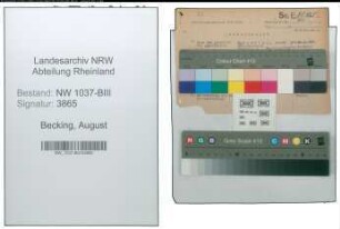 Entnazifizierung August Becking , geb. 14.08.1888 (Studienrat)