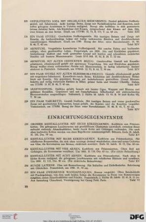 Einrichtungsgegenstände (Nr. 230-249)