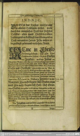 Leichenpredigt : Der glückseelige Hofmann. [Eingang]. Leich-Text. [Abhandlung]