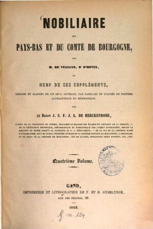 Nobiliaire des Pays-Bas et du comté de Bourgogne, 4