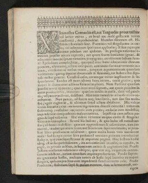 Vita nostra Comoedia est, aut Tragoedia ...