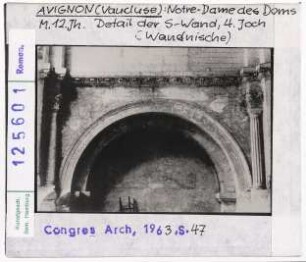 Avignon: Notre-Dame-des-Doms, Detail der Südwand, 4. joch
