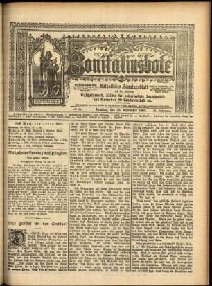 Erste Ausgabe vom Sonntag, den 26. September 1909.