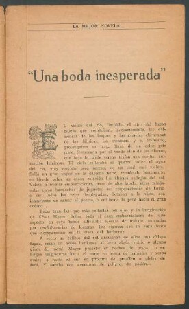 "Una boda inesperada"