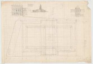 Thiersch, Friedrich von; Leipzig (Sachsen); Reichsgericht - Grundriss; Fassade (Teilansichten); Perspektive