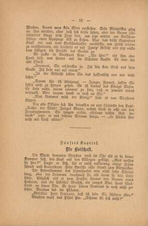 Fünftes Kapitel. Die Botschaft