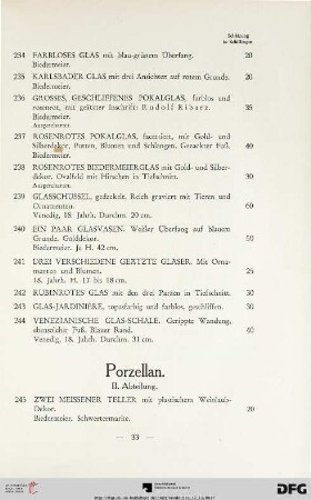Porzellan (II. Abteilung) (Nr. 245-255)
