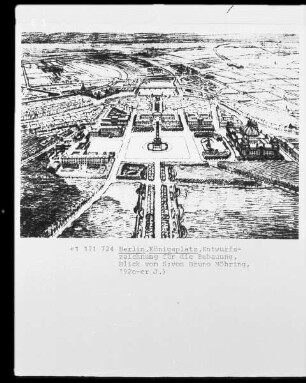 Berlin, Königsplatz, Entwurfszeichnung für die Bebauung