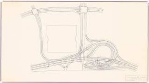 Stadtautobahn Köln Schinkelwettbewerb 1969: Entwurfsskizze 3, 1:1000