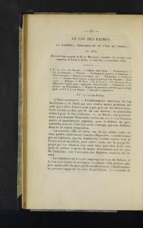Le cap des Palmes