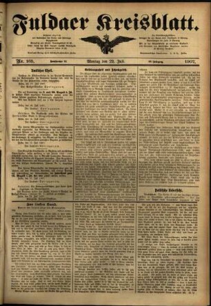 Ausgabe vom Montag, den 22. Juli 1907.