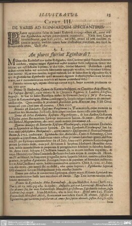 Caput III. De Variis Ad Eginhardum Spectantibus