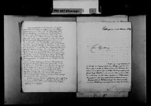 Wilhelm Lamey, Ettlingen, an August Eisenlohr: Weiterleitung einer Rede von Theodor Wacker, 31.10.1899.