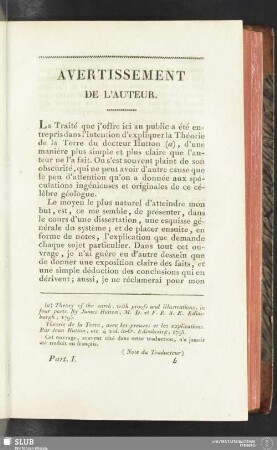 Avertissement de l'auteur