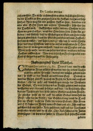 Außlegung deß Texts Matthaei.