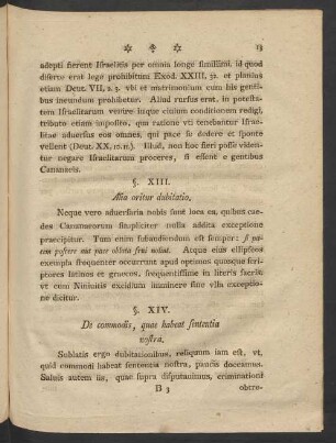 §. XIV. De commodis, quae habeat sententia nostra