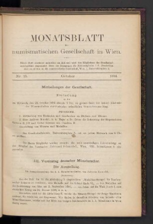 Nr. 15. October 1884