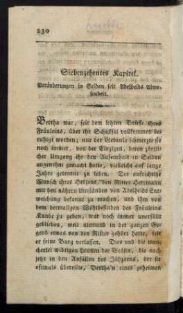 Siebenzehentes Kapitel. Veränderungen in Seldau seit Adelheids Abwesenheit.