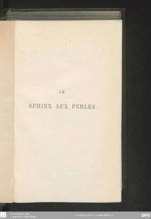 Le Sphinx aux perles