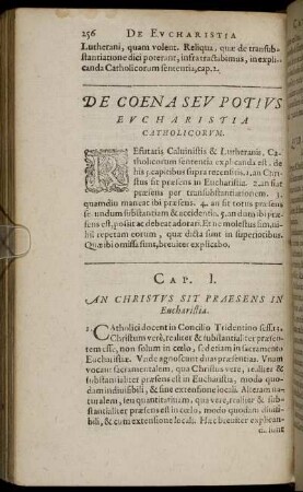 De Coena Seu Potius Eucharistia Catholicorum.