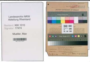 Entnazifizierung Max Mueller , geb. 30.01.1900 (Maurer)