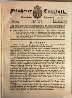Münchener Tagblatt. 1845,[2] = Jg. 19, Juli - Dez.