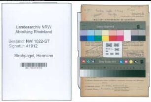 Entnazifizierung Hermann Strohpagel , geb. 26.11.1896 (Justizbeamter)