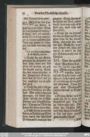 XIX. Von der geistlichen Wachsamkeit.